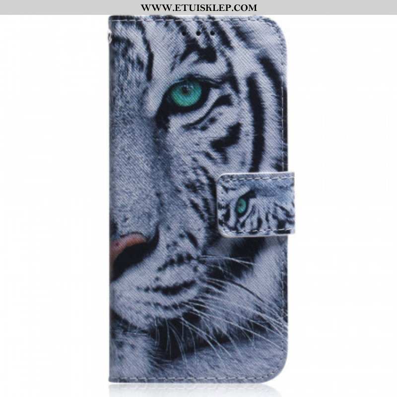 Skórzany Futerał do Xiaomi Redmi Note 11 / 11S Twarz Tygrysa